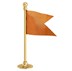 Picture of Bhagwa Flag | Car Dashboard 2 x 3 Inch with Height 5.75 Inch Flag |  With Base Quality Base